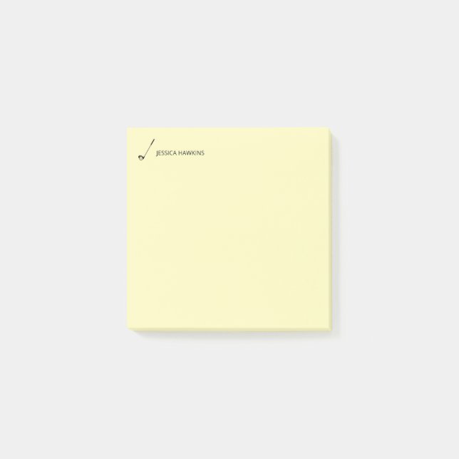 Simple Golf Fan Personal Stationery Golf Club Post-it Notes (Front)