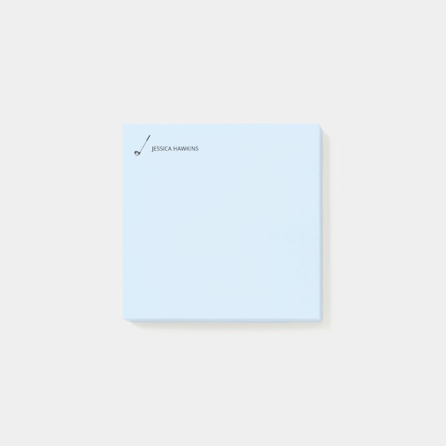 Simple Golf Fan Personal Stationery Golf Club Post-it Notes (Front)
