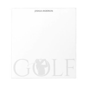 Simple Golf Fan Personal Stationery Notepad