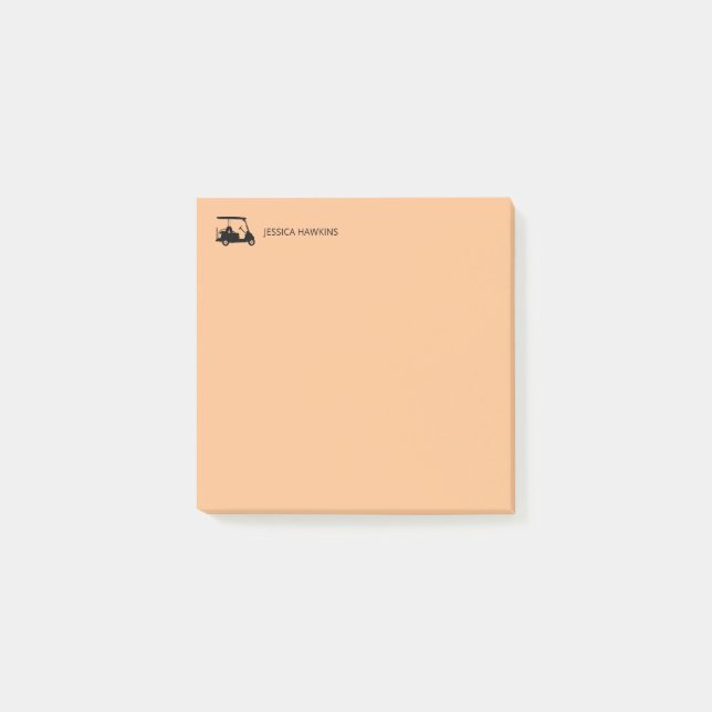 Simple Golf Fan Personal Stationery Post-it Notes (Front)