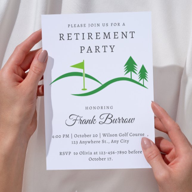 Simple Golf Retirement Party Invitation (Creator Uploaded)
