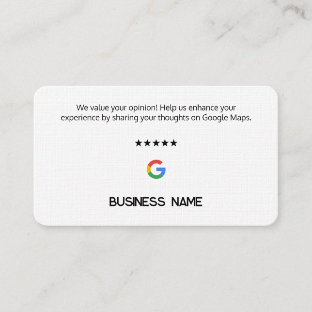 🥇 🥇🥇 Simple Google Review Cards (Front)