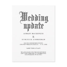 Simple Gothic Wedding Update Change 
