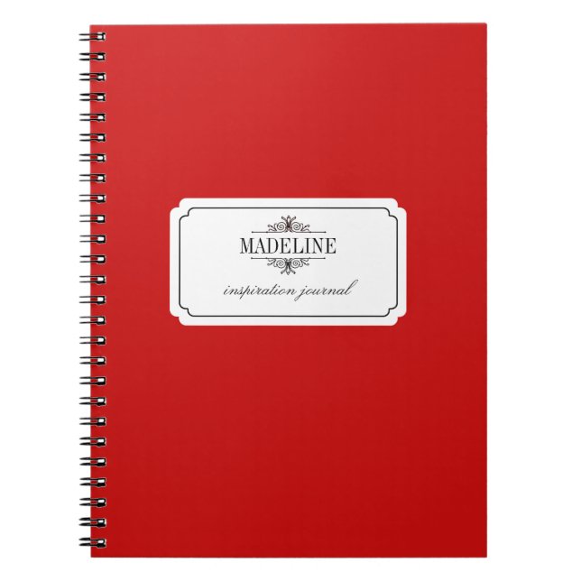 Simple grace red black custom inspiration journal (Front)