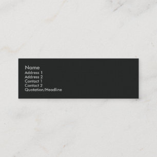 Simple graceful retro black surface mini business card