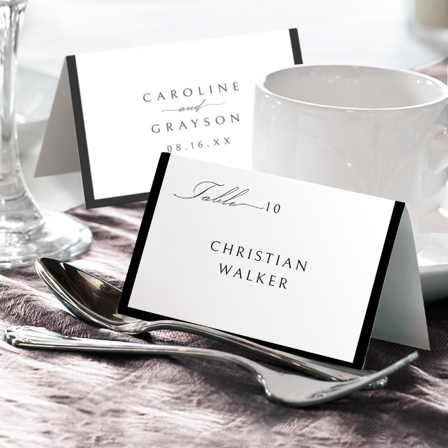 Simple Graceful Typography Foldable Place Card (Simple Graceful Typography Foldable Place Card)