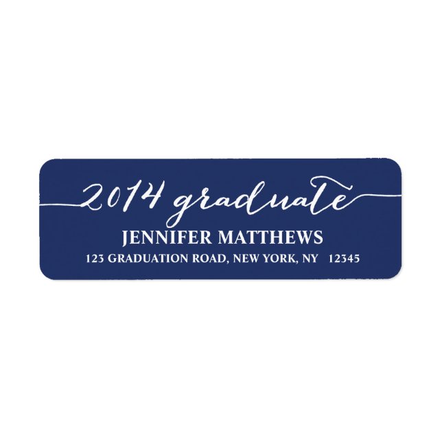 Simple Grad Graduation Return Address Label (Front)