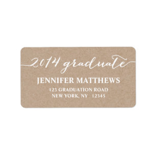 Simple Grad Kraft Graduation Address Label