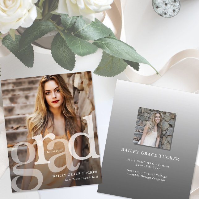 Simple GRAD Overlay Budget Graduation Announcement (Creator Uploaded)