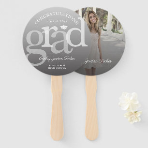 Simple GRAD Overlay Ombre ANY Year Graduation Hand Fan