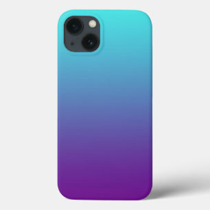 Simple Gradient Background Purple Turquoise Blue iPhone 13 Case