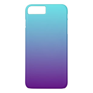 Simple Gradient Background Purple Turquoise Blue iPhone 8 Plus/7 Plus Case