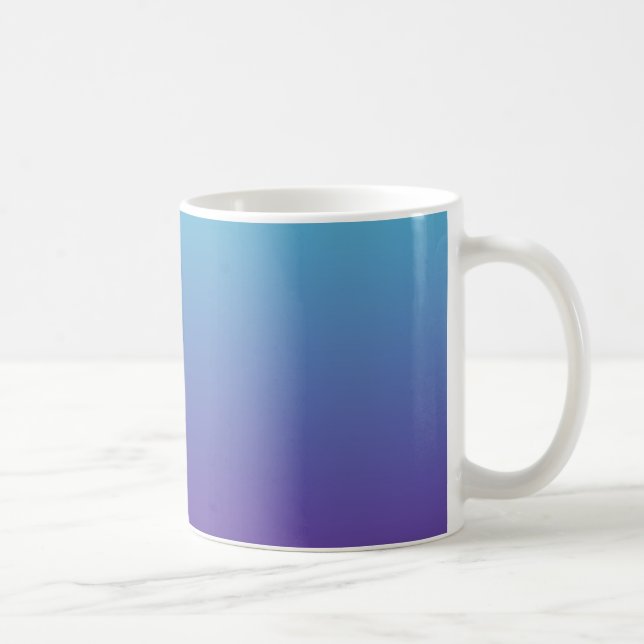 Simple Gradient Background Purple Turquoise Blue Coffee Mug (Right)