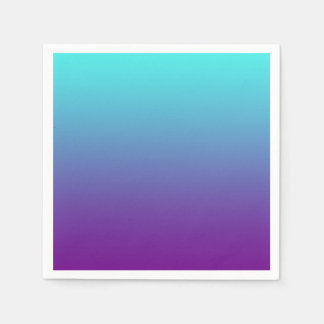 Simple Gradient Background Purple Turquoise Blue Napkin
