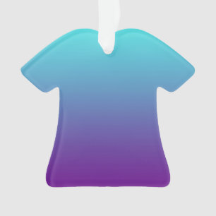 Simple Gradient Background Purple Turquoise Blue Ornament