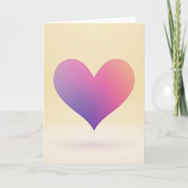 Simple Gradient Heart Card (Front)