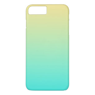 Simple Gradient Pastel Yellow Turquoise iPhone 8 Plus/7 Plus Case