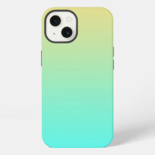Simple Gradient Pastel Yellow Turquoise iPhone Case