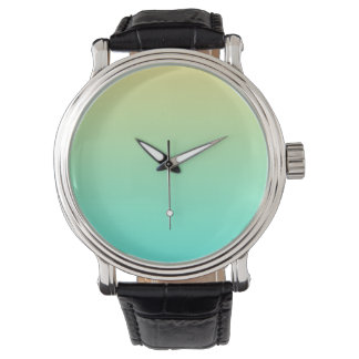 Simple Gradient Pastel Yellow Turquoise Watch