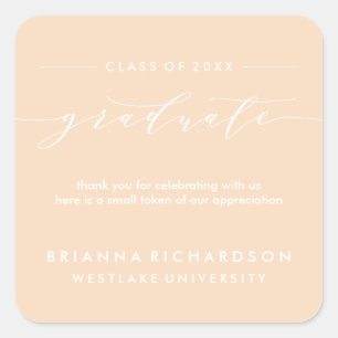 SIMPLE GRADUATE CALLIGRAPHY THANK YOU STICKER