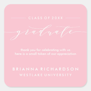 SIMPLE GRADUATE CALLIGRAPHY   THANK YOU STICKER