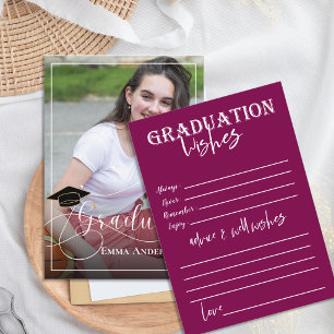 Simple Graduate Photo Class Of 2026 Graduation Advice Card