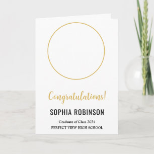Simple Graduate Photo Modern Graduation  Card