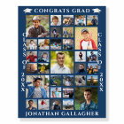 Simple Graduation Blue 33 Photo Collage Congrats