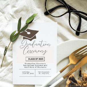 Simple Graduation Ceremony Announcement