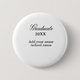 Simple graduation congratulations minimal add clas 6 cm round badge