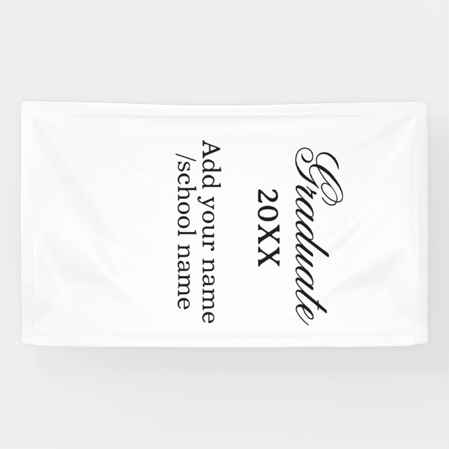Simple graduation congratulations minimal add clas banner (Horizontal)