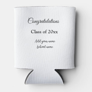 Simple graduation congratulations minimal add clas can cooler