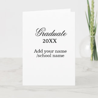 Simple graduation congratulations minimal add clas card