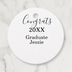 Simple graduation congratulations minimal add clas favour tags