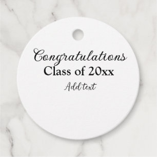 Simple graduation congratulations minimal add clas favour tags