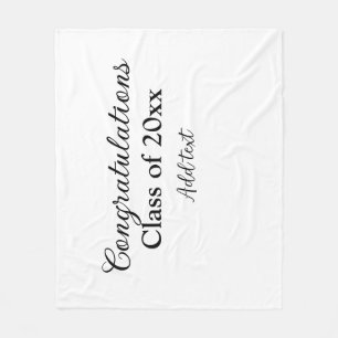 Simple graduation congratulations minimal add clas fleece blanket