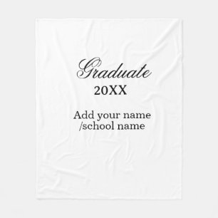 Simple graduation congratulations minimal add clas fleece blanket