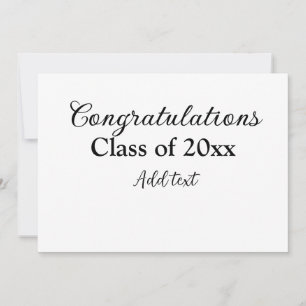 Simple graduation congratulations minimal add clas holiday card