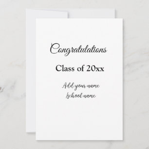 Simple graduation congratulations minimal add clas invitation