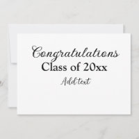 Simple graduation congratulations minimal add clas