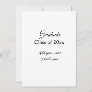 Simple graduation congratulations minimal add clas invitation