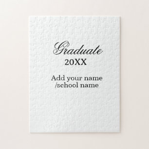 Simple graduation congratulations minimal add clas jigsaw puzzle