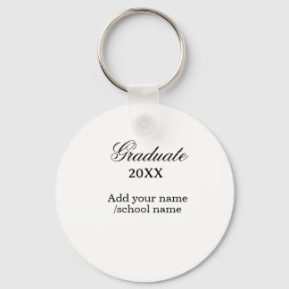 Simple graduation congratulations minimal add clas key ring