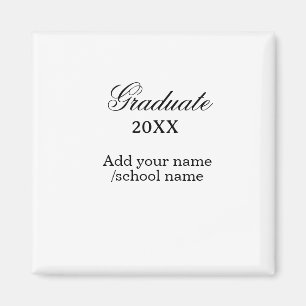 Simple graduation congratulations minimal add clas magnet