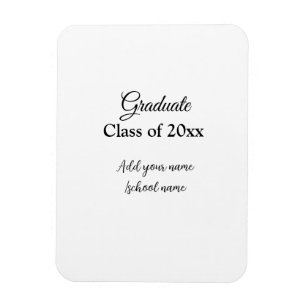 Simple graduation congratulations minimal add clas magnet