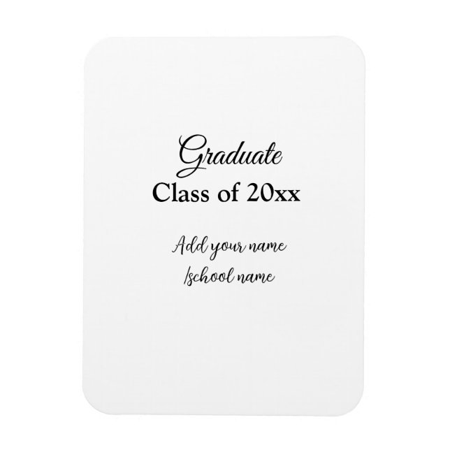 Simple graduation congratulations minimal add clas magnet (Vertical)