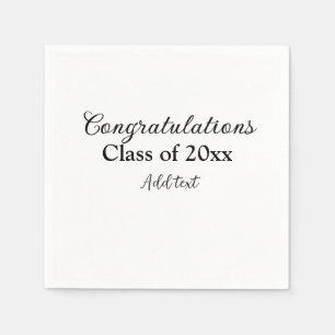 Simple graduation congratulations minimal add clas napkin