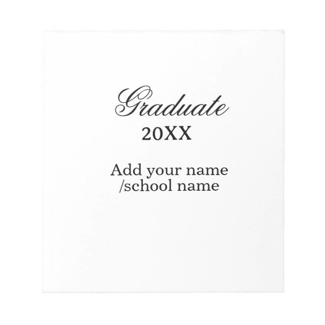 Simple graduation congratulations minimal add clas notepad (Front)