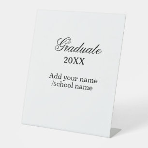 Simple graduation congratulations minimal add clas pedestal sign