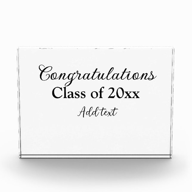 Simple graduation congratulations minimal add clas photo block (Front)